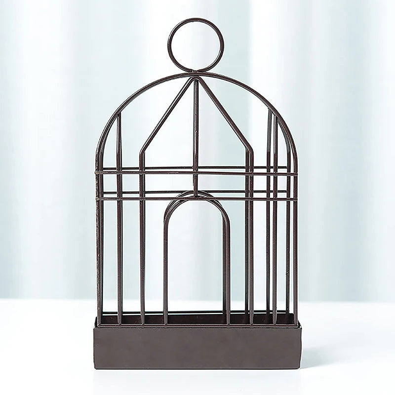 Wrought Iron Hanging Creative Birdcage Mosquito Coil Holder Household Fireproof Sandalwood Ash Box Mosquito Coil Incense Box