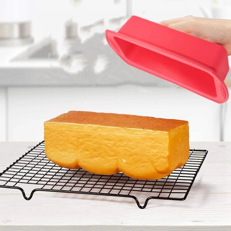 New Silicone Cake Mold Rectangular Silicone Bread Pan Cake Toast Pan Cake Moulds Baking Cake Bread Molds Tools