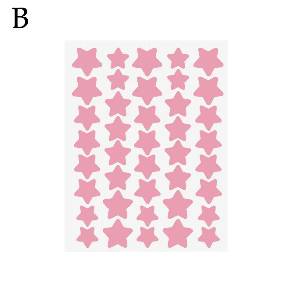 40Pcs/sheet Colorful Cute Star Heart Shaped Treatment Sticker Invisible Cover Removal Pimple Patch Skin Care