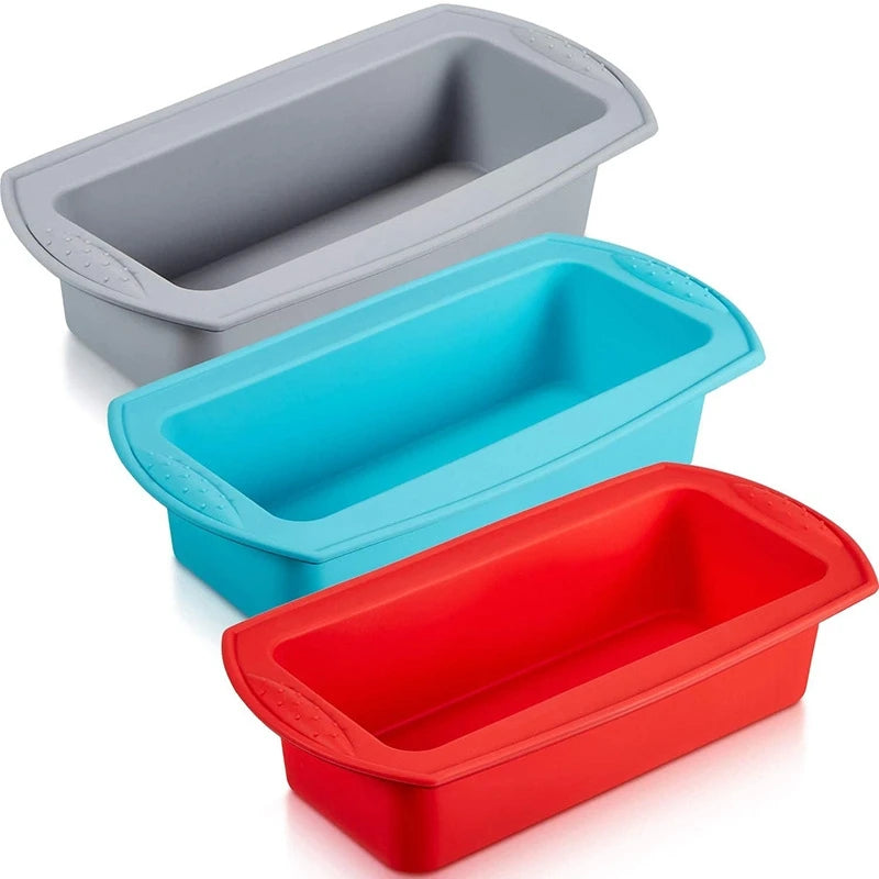 New Silicone Cake Mold Rectangular Silicone Bread Pan Cake Toast Pan Cake Moulds Baking Cake Bread Molds Tools