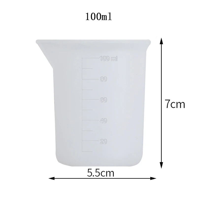 Pour Split Cup Silicone Epoxy Mix For Paint Pouring Cups DIY Resin Tool Epoxy Resin Acrylic Paint Resin Mold Jewelry Making Tool