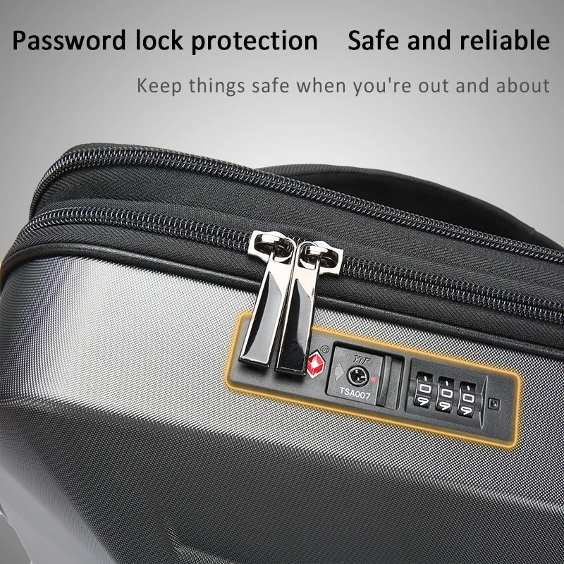 For Tesla Cybertruck Shaped Backpack Durable Anti-Theft Expandable Portable Hardshell Bag With USB Charging Port Laptop Backpack