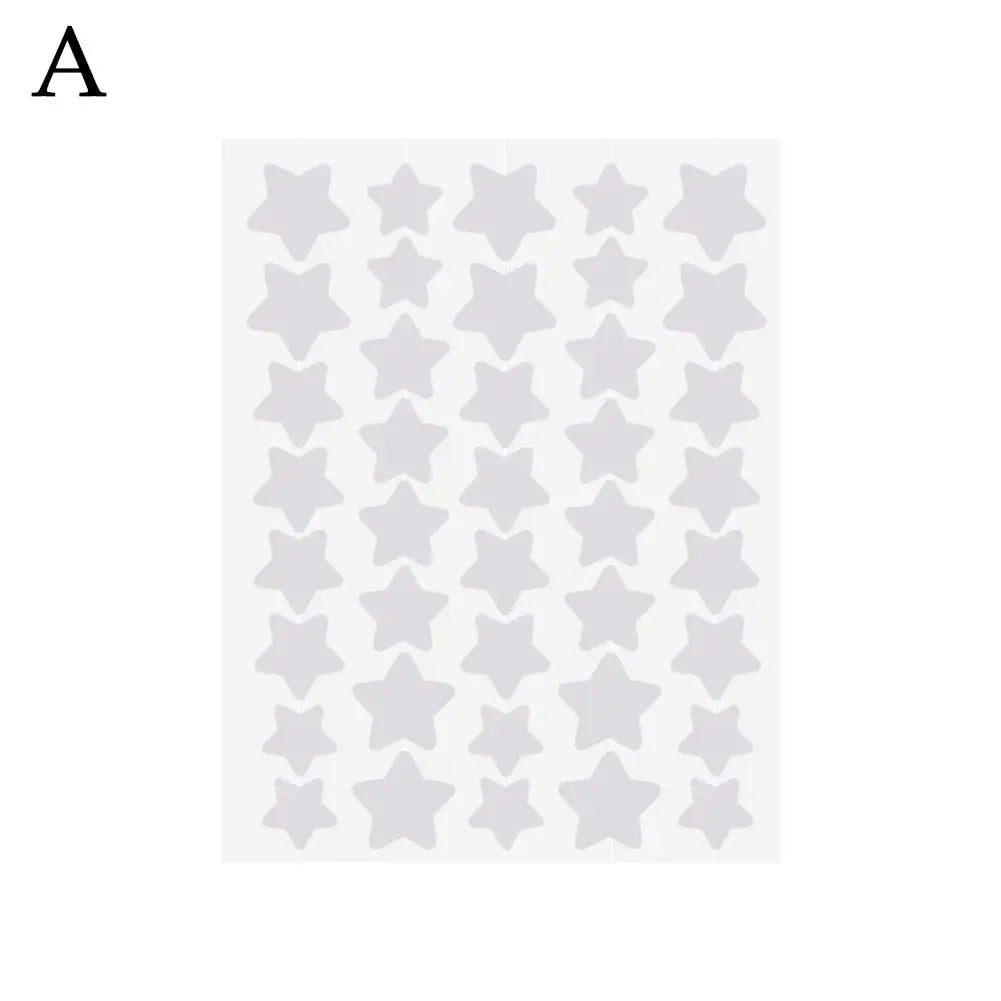 40Pcs/sheet Colorful Cute Star Heart Shaped Treatment Sticker Invisible Cover Removal Pimple Patch Skin Care