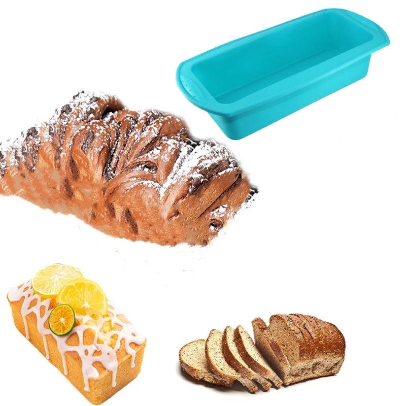 New Silicone Cake Mold Rectangular Silicone Bread Pan Cake Toast Pan Cake Moulds Baking Cake Bread Molds Tools