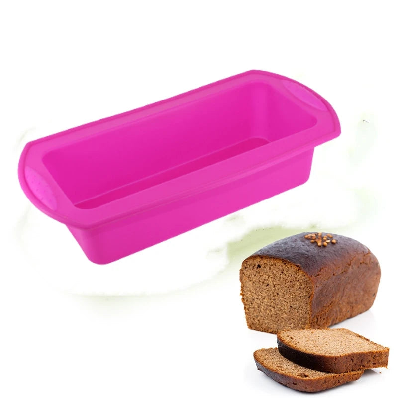 New Silicone Cake Mold Rectangular Silicone Bread Pan Cake Toast Pan Cake Moulds Baking Cake Bread Molds Tools