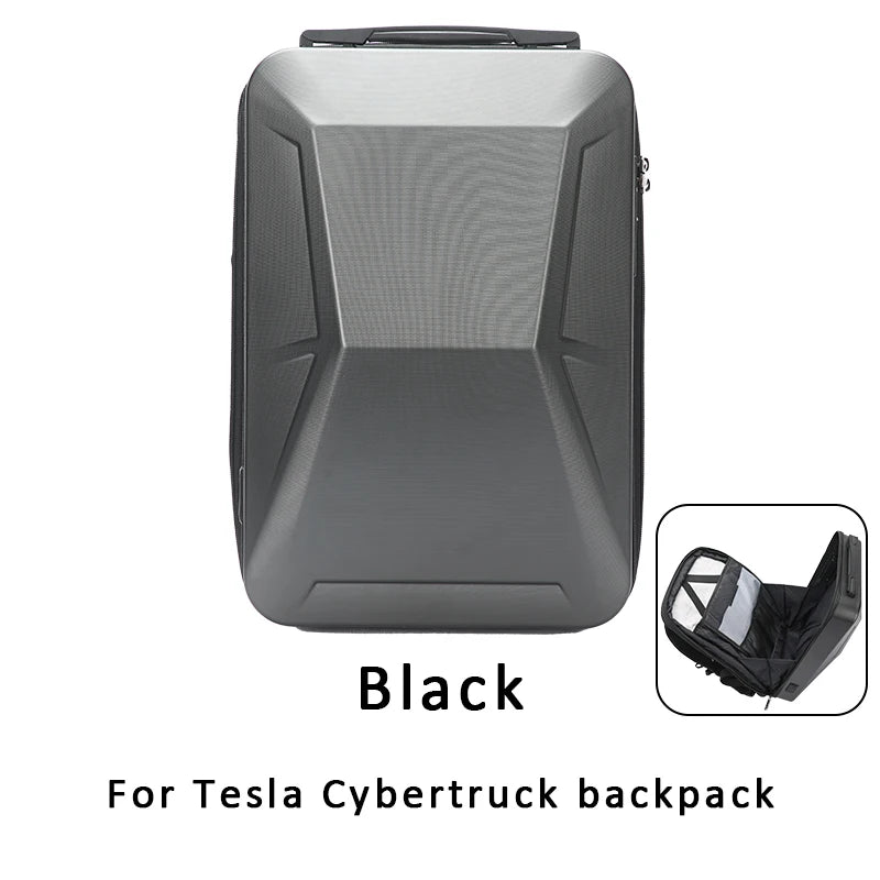 For Tesla Cybertruck Shaped Backpack Durable Anti-Theft Expandable Portable Hardshell Bag With USB Charging Port Laptop Backpack