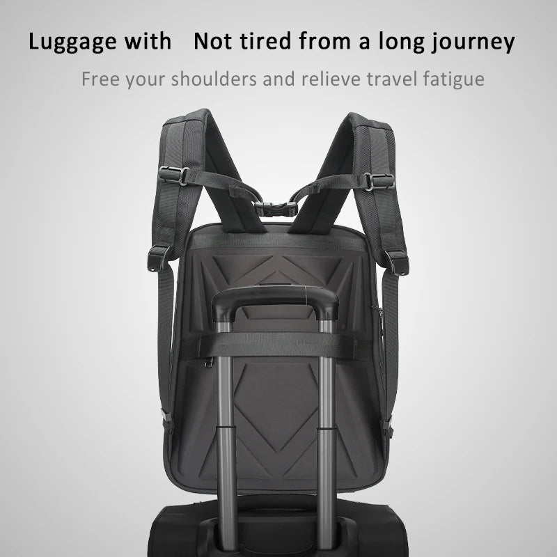 For Tesla Cybertruck Shaped Backpack Durable Anti-Theft Expandable Portable Hardshell Bag With USB Charging Port Laptop Backpack